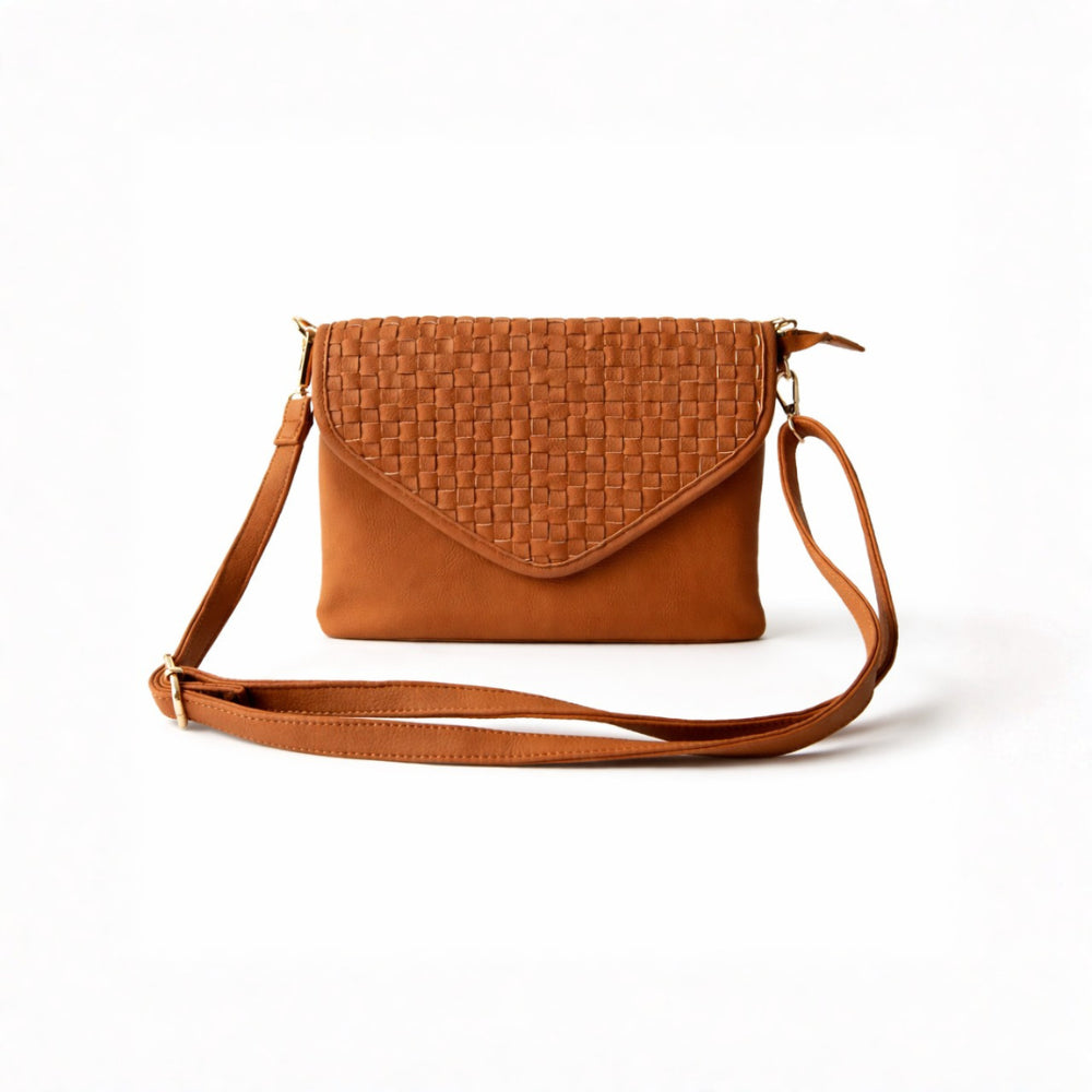 K&Co. Signature Woven Clutch Bag - TAN